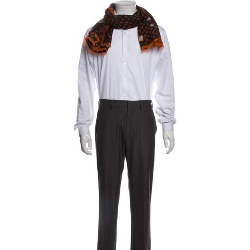 LOUIS VUITTON x Grace Coddington Catogram Silk Scarf Monogram Shawl Cat LV Scarf - Picture 9 of 10